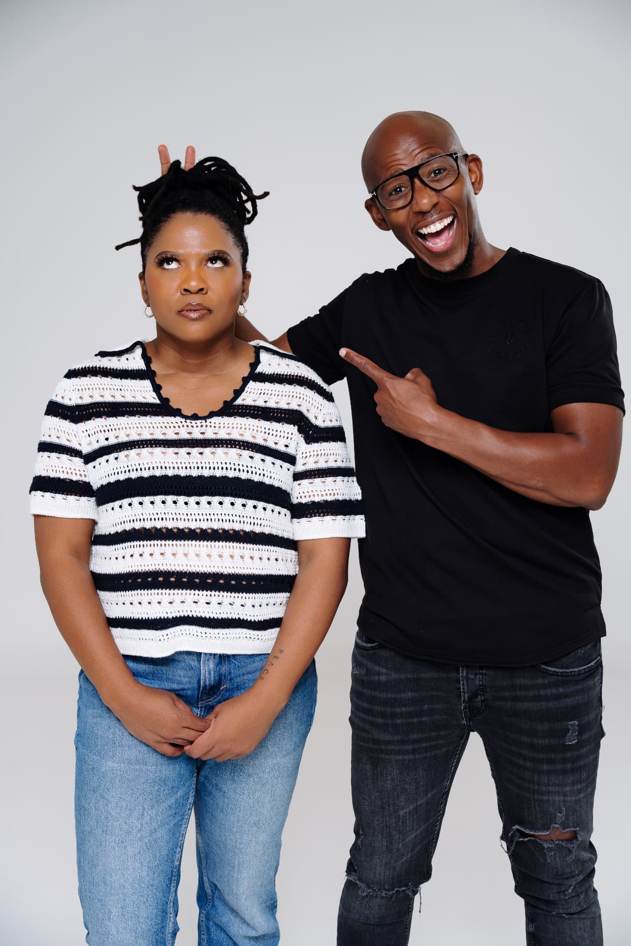 Talitha and Zuko Ndima together in the studio